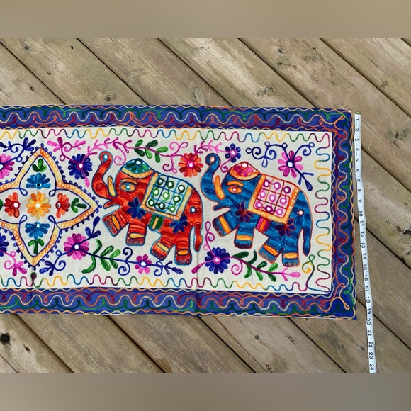 335-You Are Powerful ❤️ Embroidered Elephant Table Runner - Picture 6 of 7